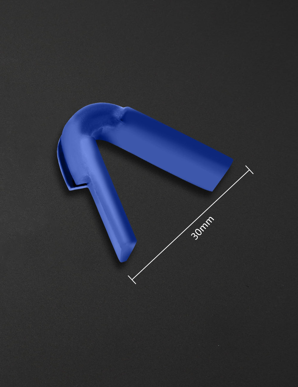 Close-up of soft anti-slip blue silicone nose pad material