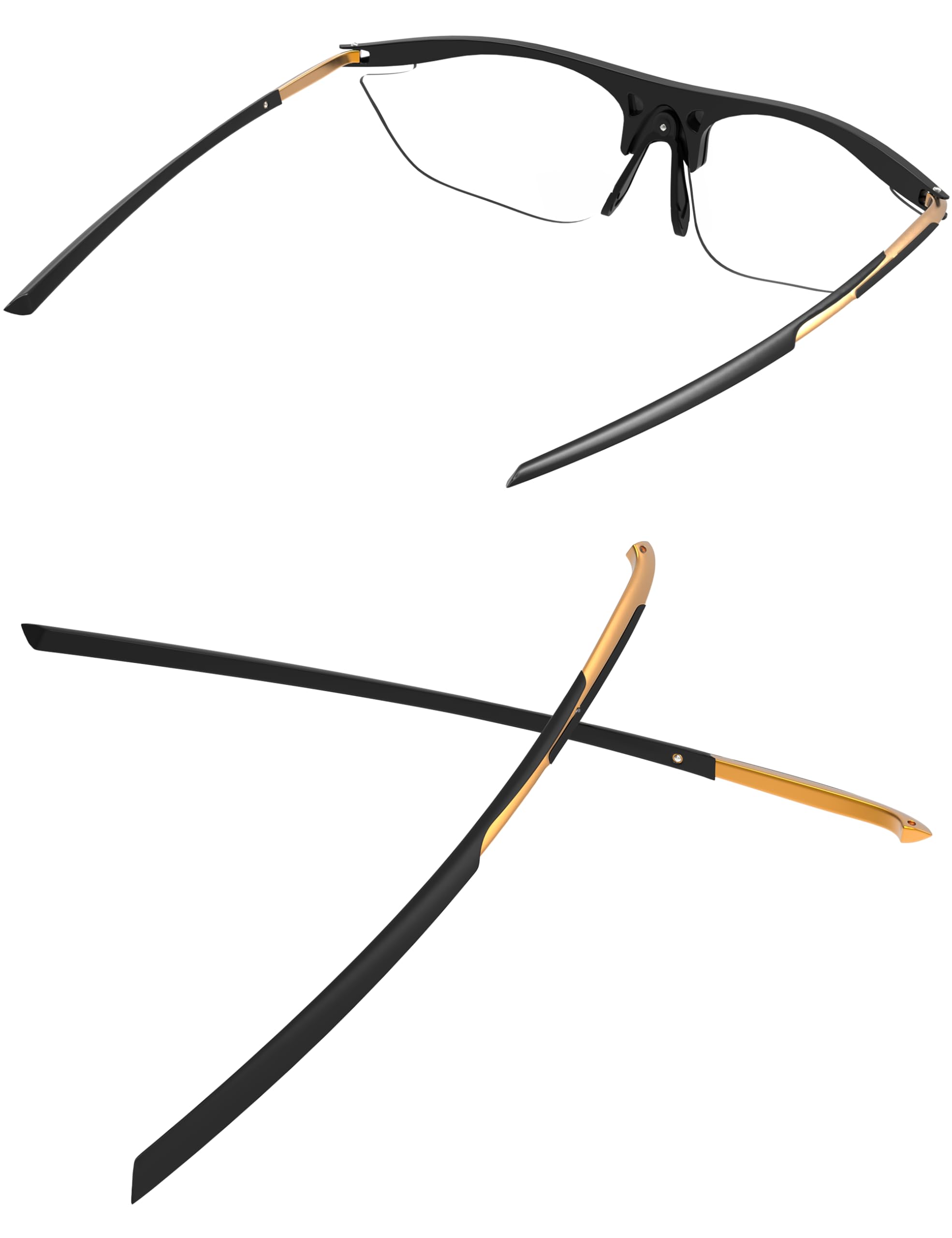 MYCOURAG replacement temple arms for Rudy Project Rydon sunglasses – gold