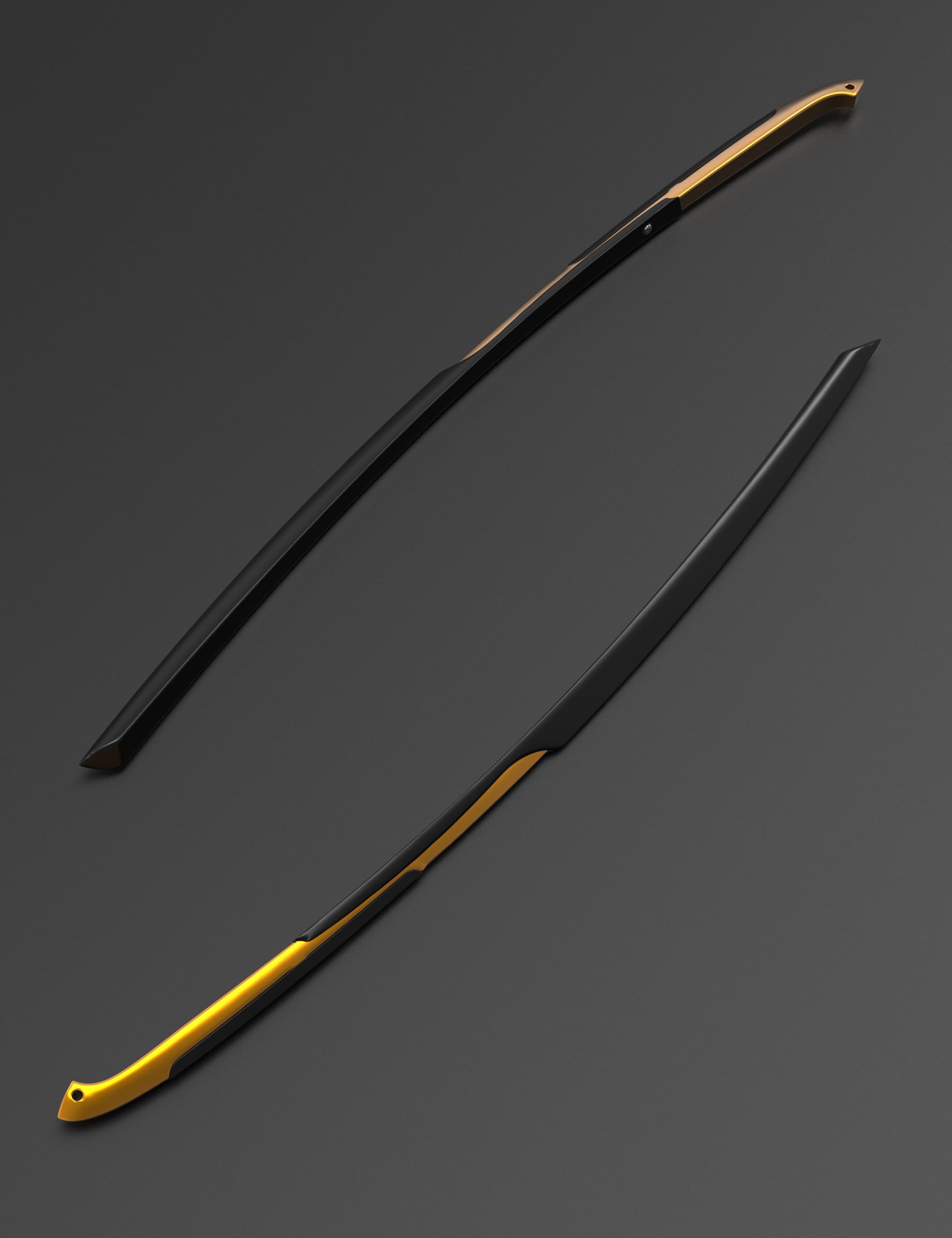 Close-up of MYCOURAG gold temple arms for Rudy Project Rydon sunglasses
