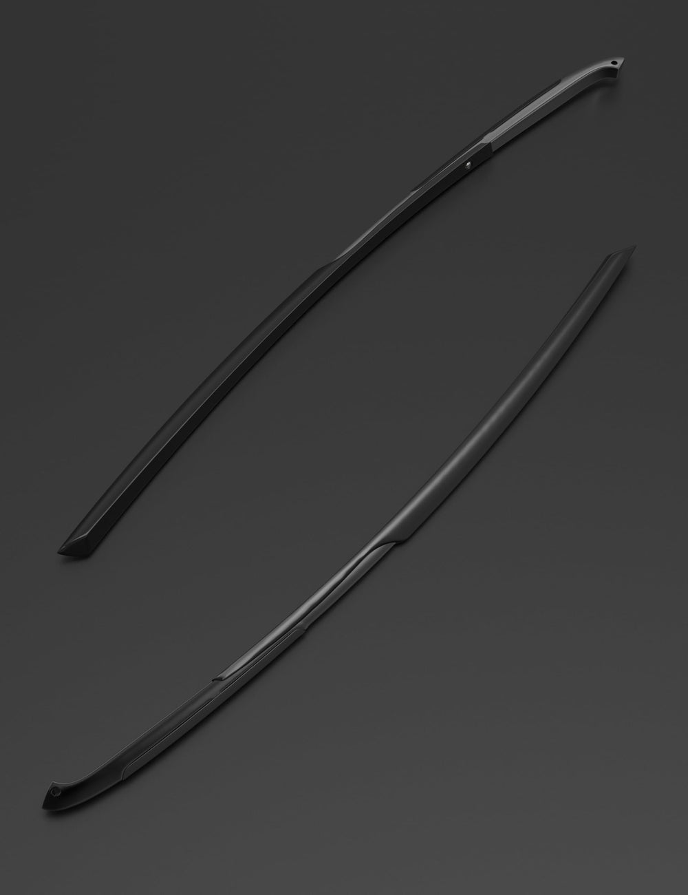 MYCOURAG replacement arms for Rudy Project Rydon Standard sunglasses - Matte Black front view