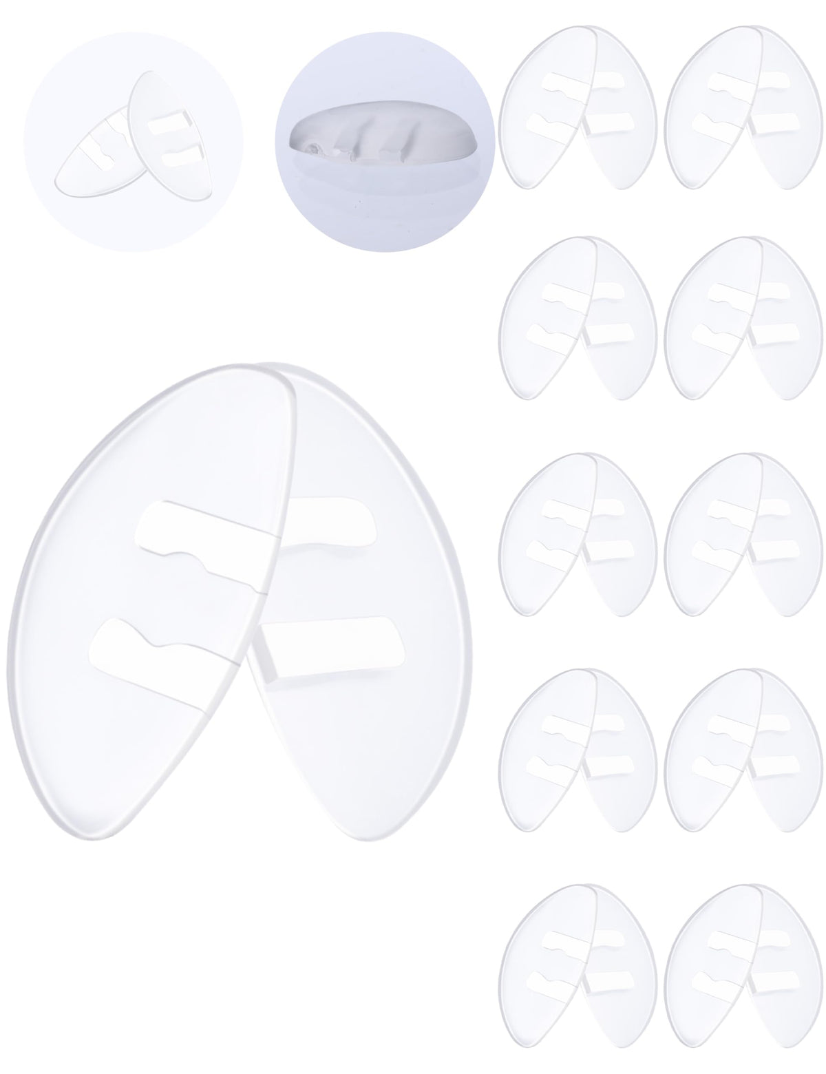 MYCOURAG silicone nose pads 15x7mm - front view
