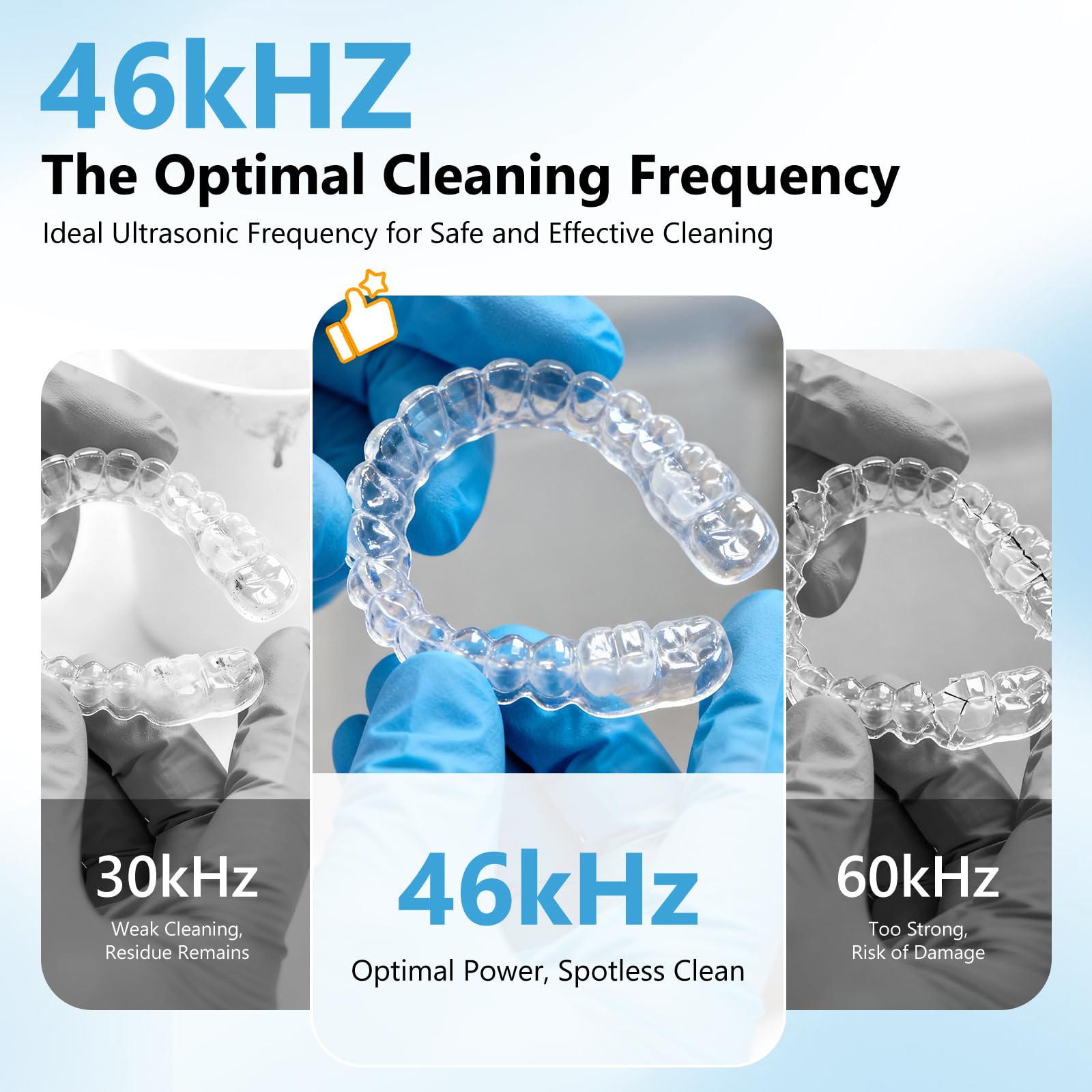 Cleaning braces, night guards, and aligners