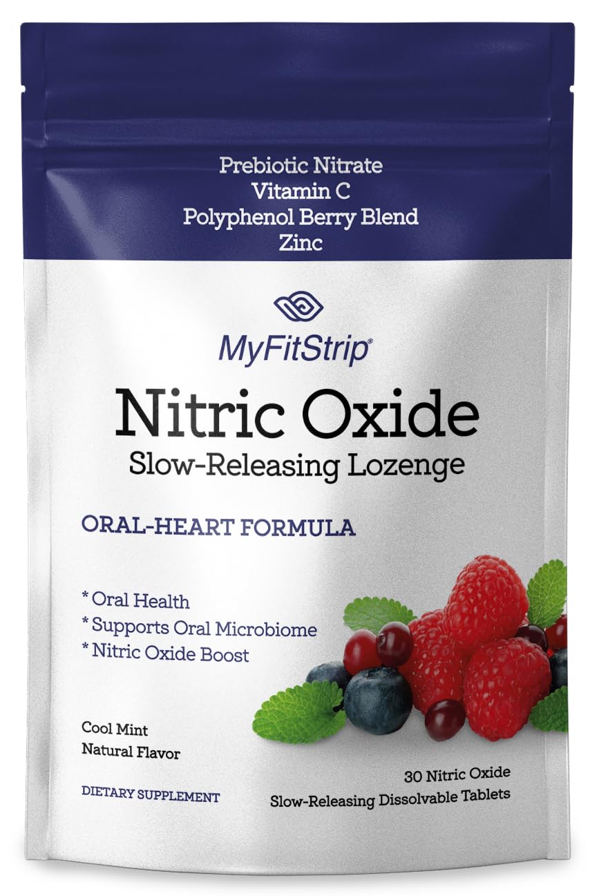 MyFitStrip Nitric Oxide Lozenges Cool Mint 30-count package