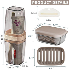 Integrated toothpaste squeezer in travel case