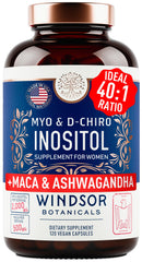 Myo-Inositol and D-Chiro Inositol 40:1 ratio supplement bottle