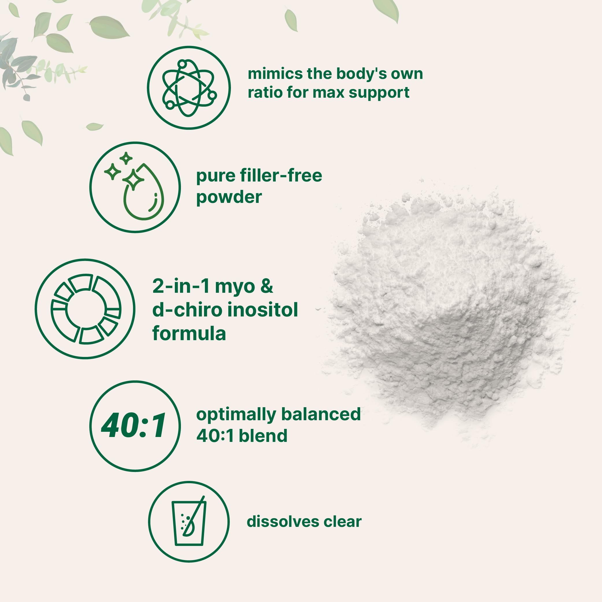 2-in-1 myo-inositol and d-chiro inositol supplement, 1lb