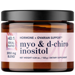 Container of Myo-Inositol & D-Chiro Inositol powder with 60 servings