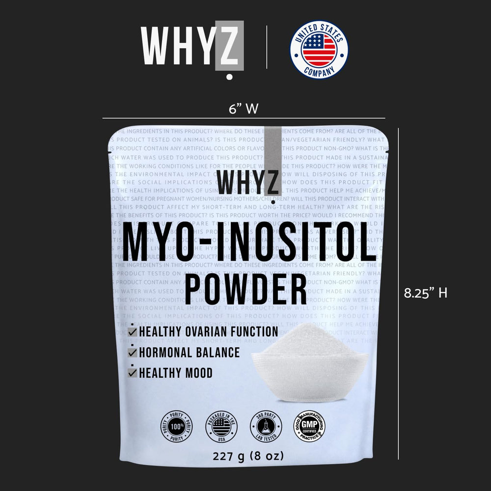 Serving size scoop and measurement for Myo-Inositol Powder 8oz