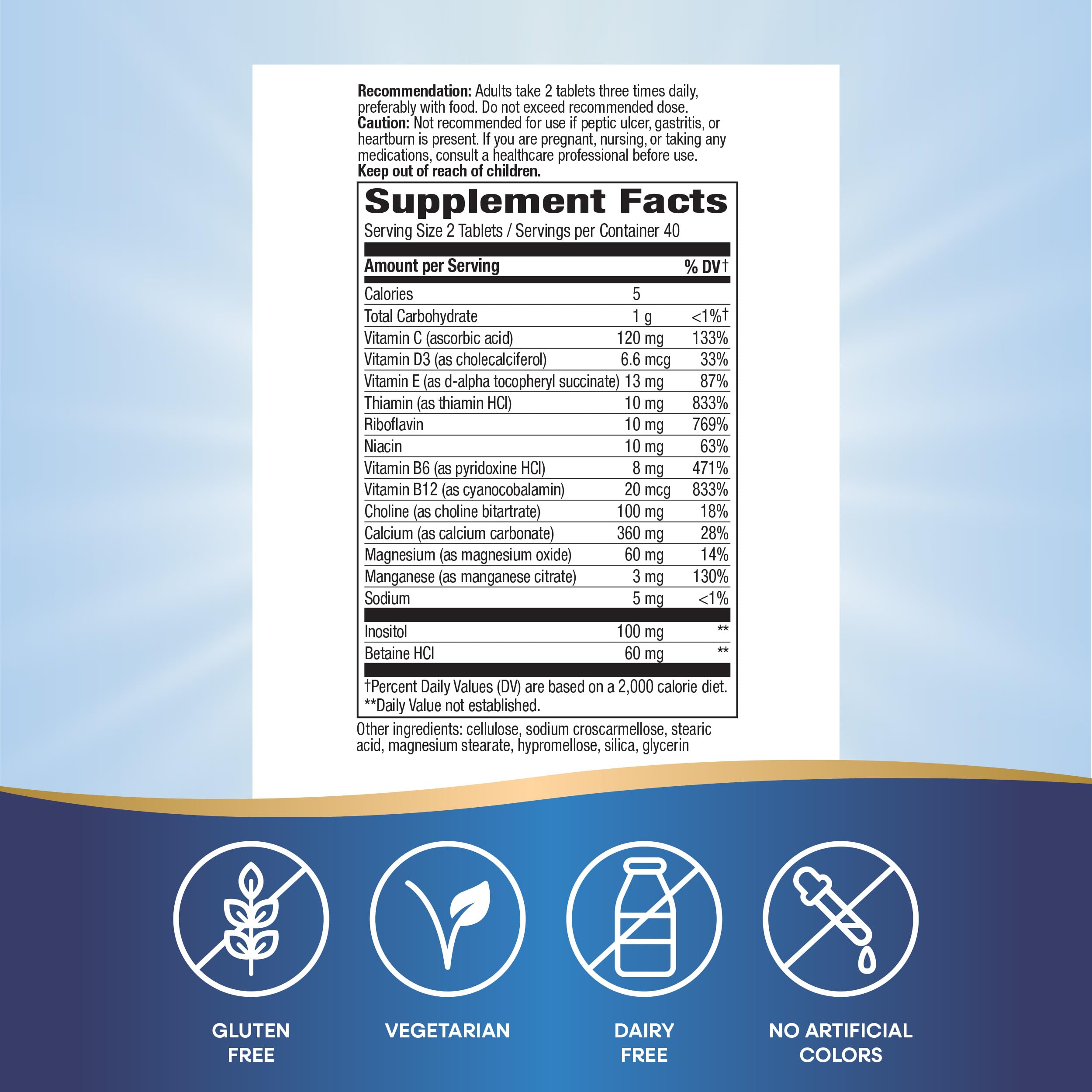 Label highlighting muscle function support ingredients