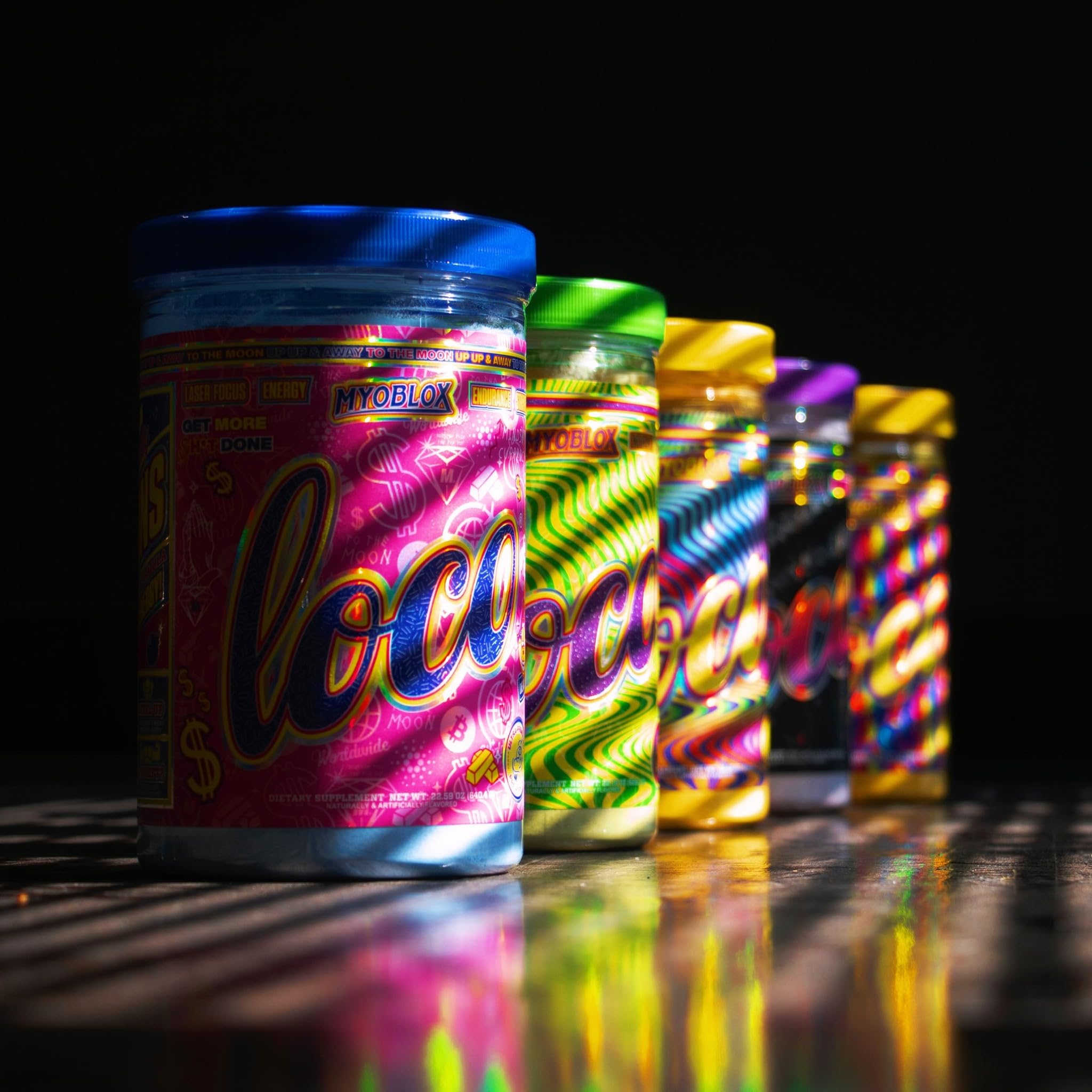 MyoBlox Loco energy-glow conveys intense focus and sustained vigor