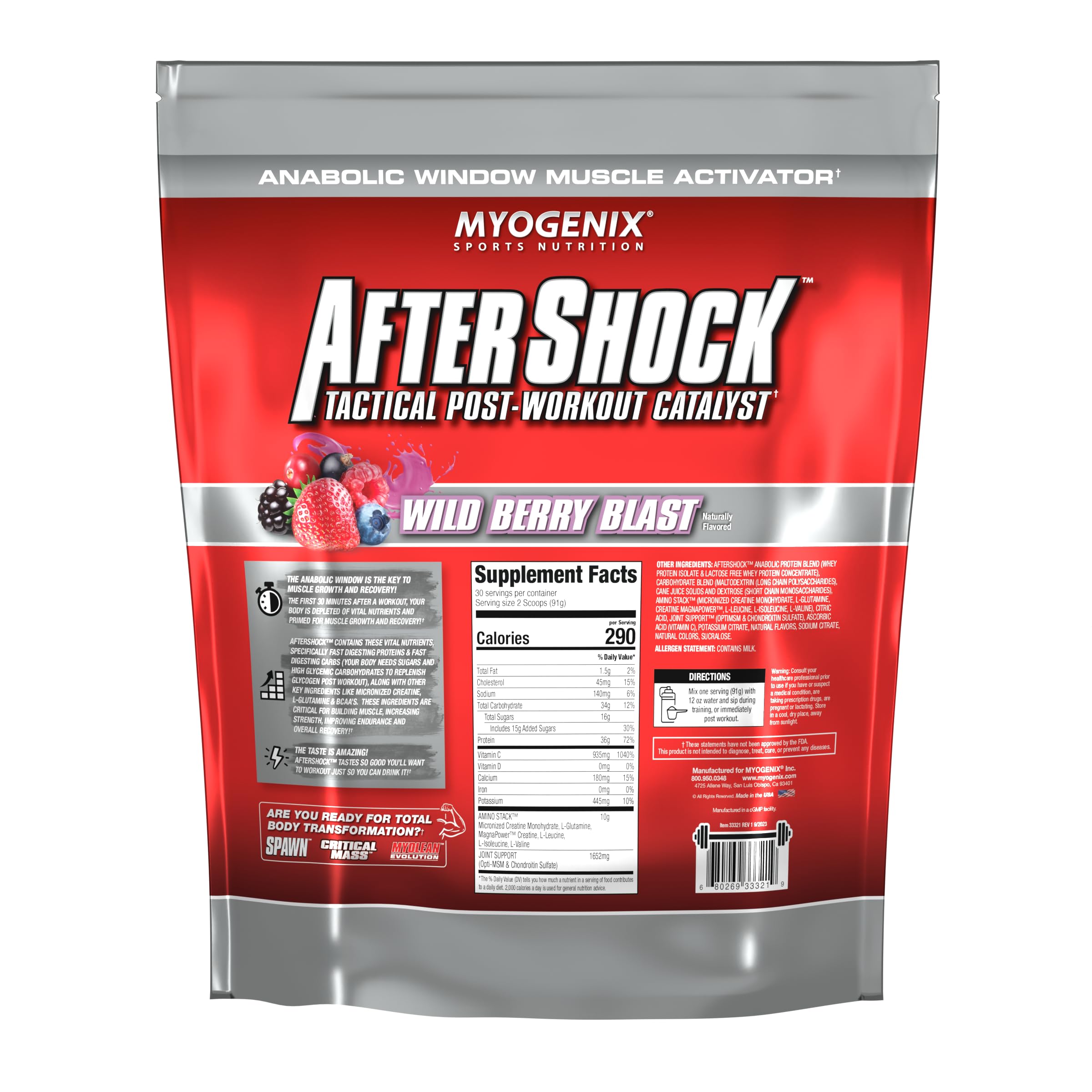 Myogenix Aftershock athlete-focused image illustrating recovery support