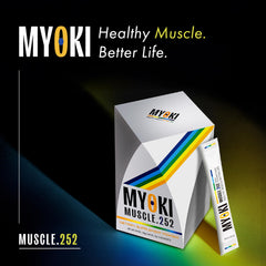 Myoki peptide supplement packaging and label