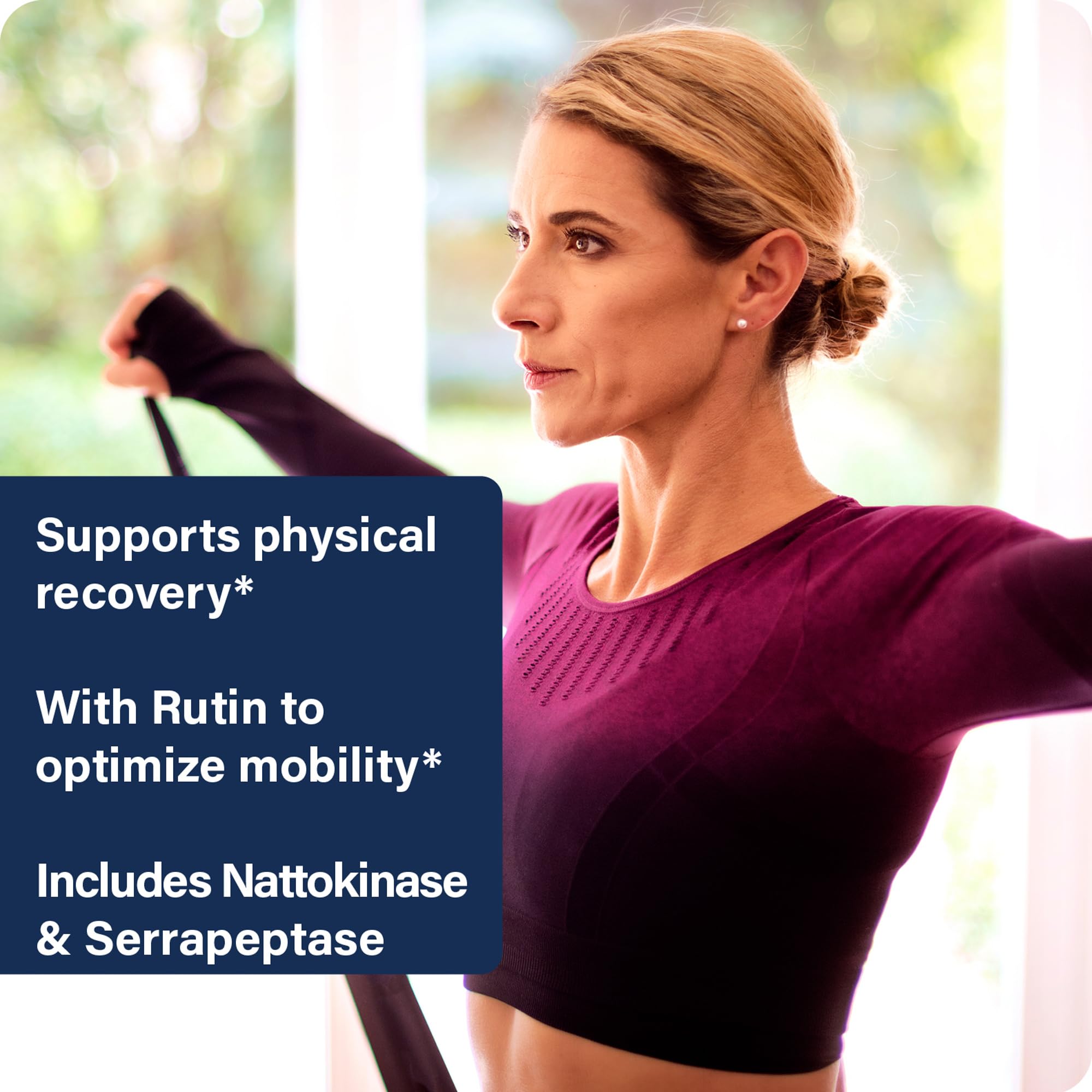 Front of Myomend bottle with dosage information