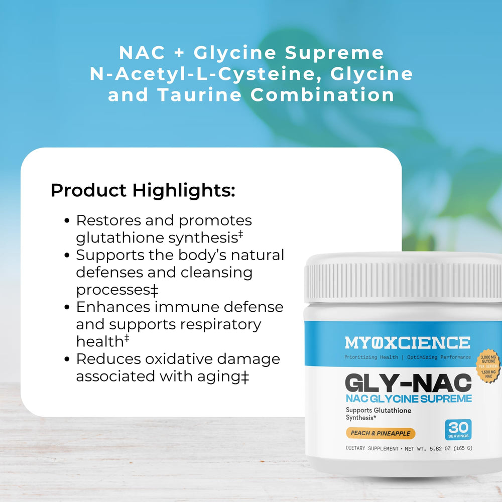 MYOXCIENCE NAC Glycine Supreme resources page previews informed choices