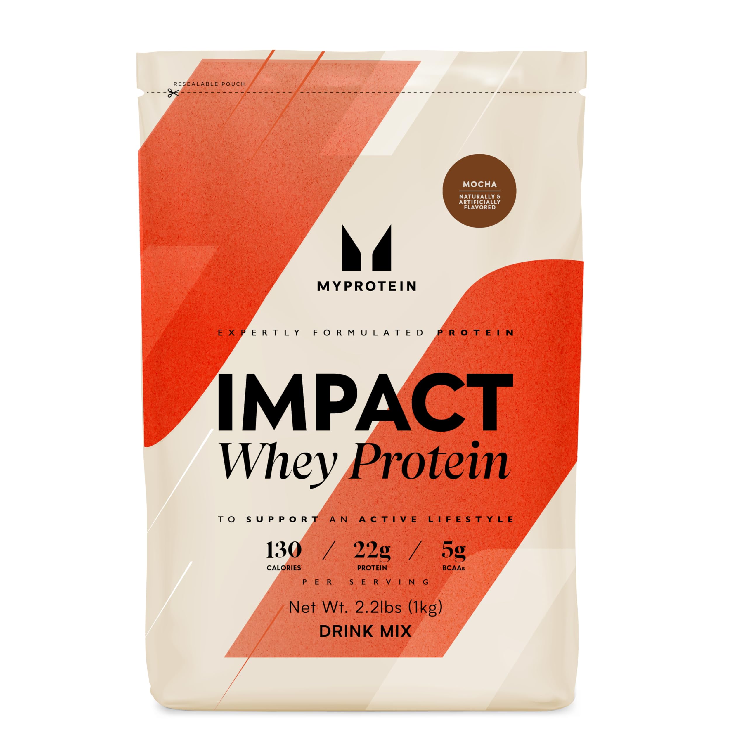 Myprotein Impact Whey Powder Mocha tub showing rich flavor for post-workout recovery