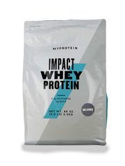 Front view of Myprotein Impact Whey Protein Powder Unflavored 5.5 lb container