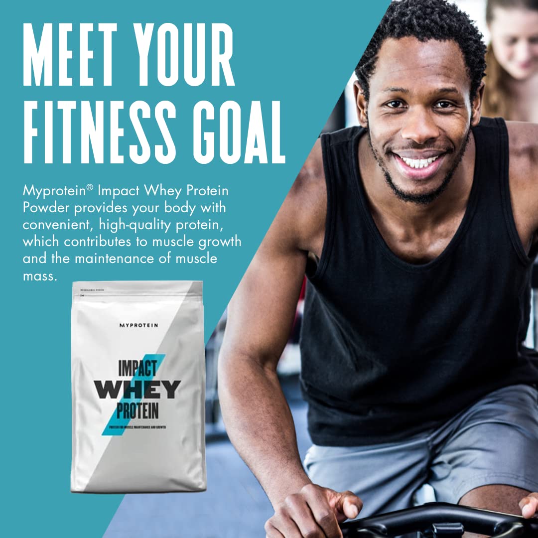 Side view of Myprotein Impact Whey Protein Powder container