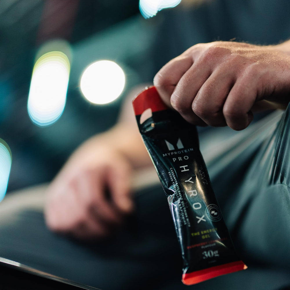 Myprotein Pro X HYROX Energy Gel pocket-ready design fits compact training packs