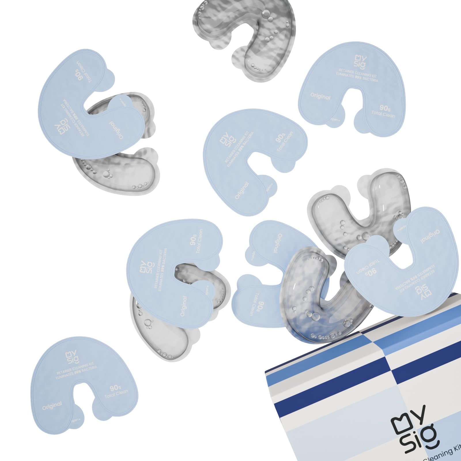 Minty-fresh retainer cleaner for orthodontic devices