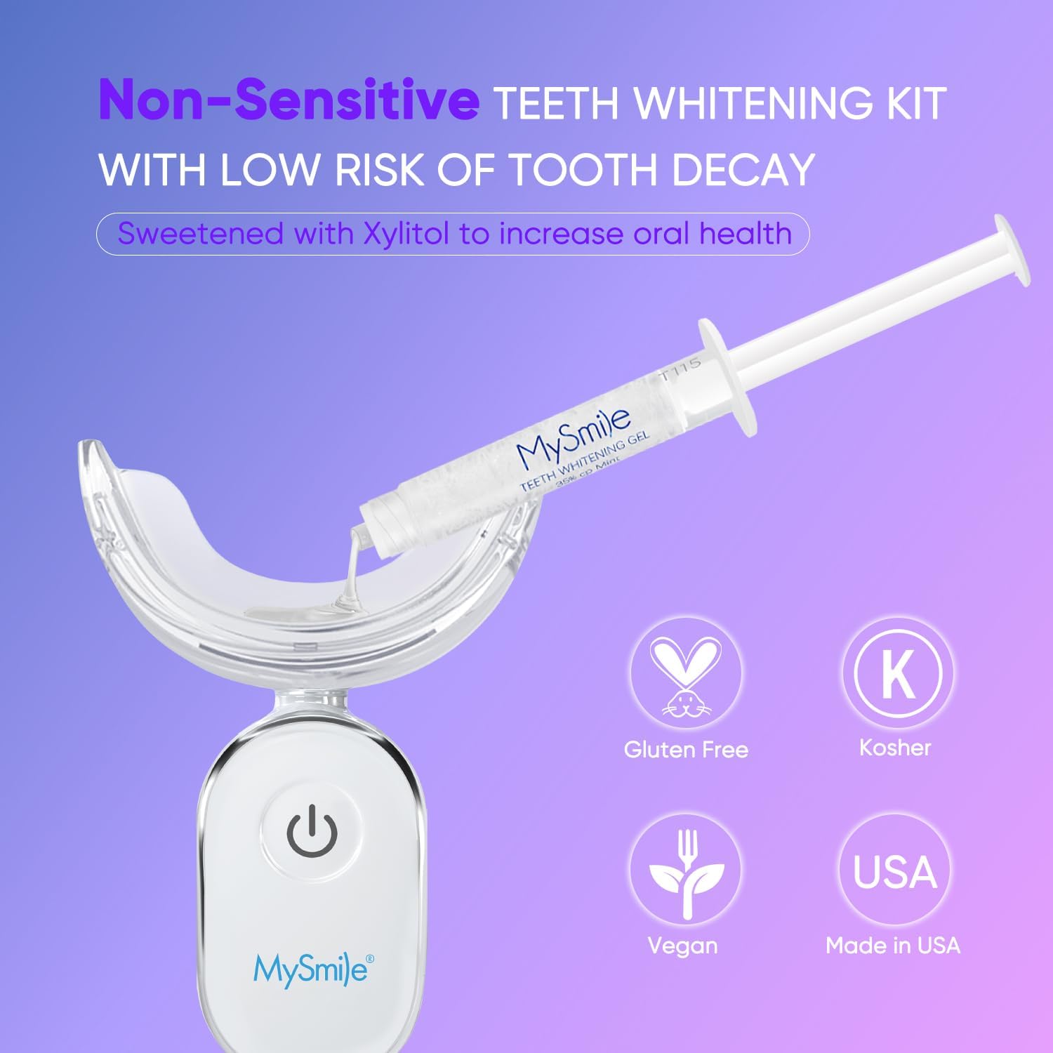 Box packaging and contents of MySmile Deluxe kit