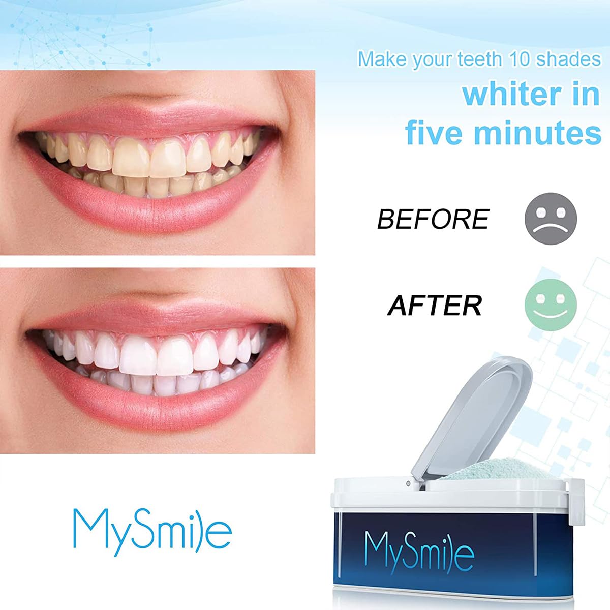 MySmile DY156 mis-touch prevention lock button on the toothbrush