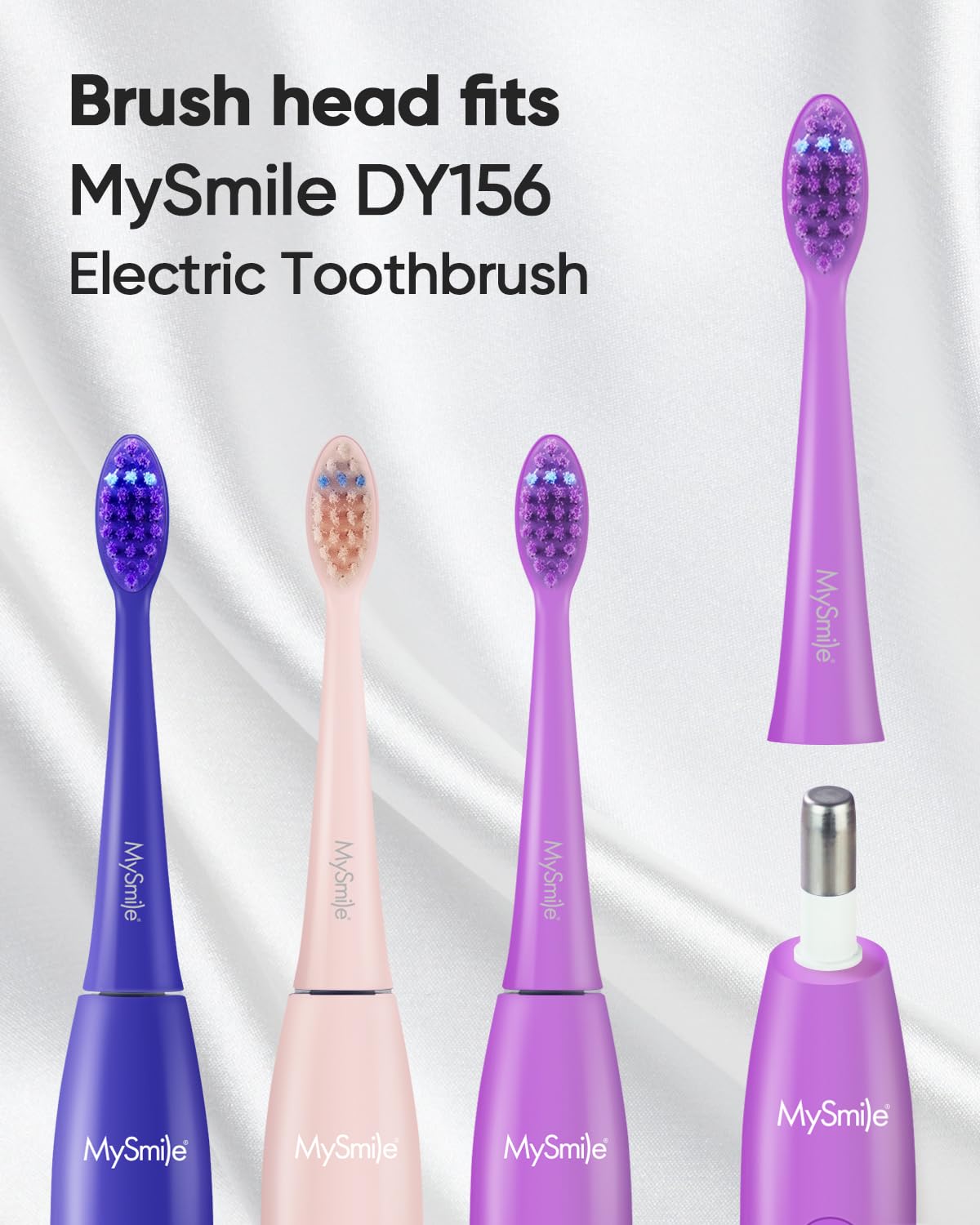 3-pack replacement heads packaging for MySmile DY156