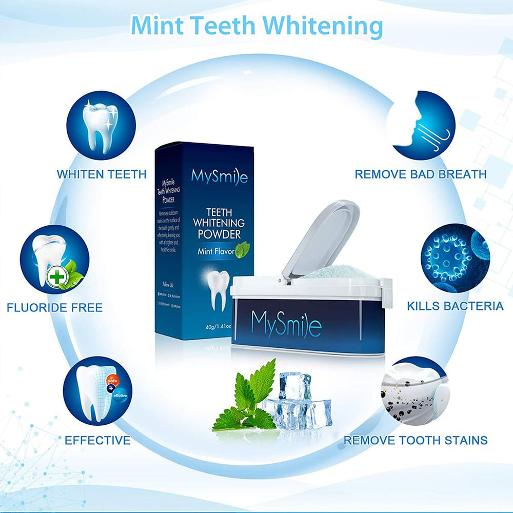 MySmile DY156 mint-flavored teeth whitening powder