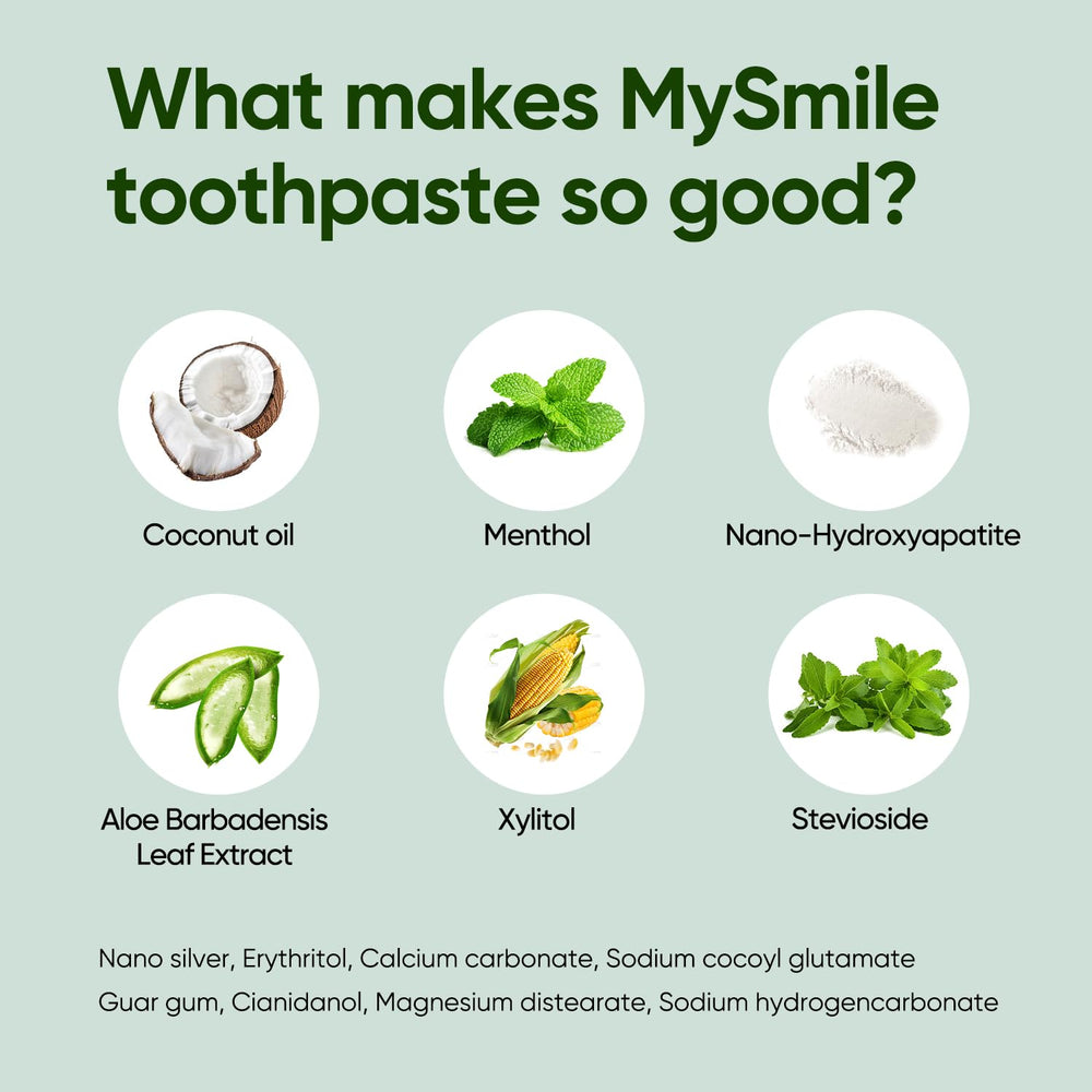 Person with a fresh breath smile after using MySmile