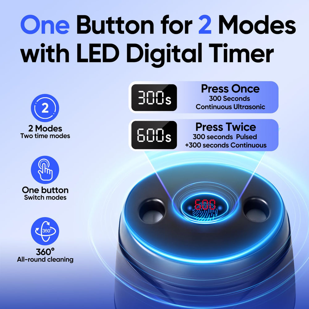 Clear LED digital display showing remaining time