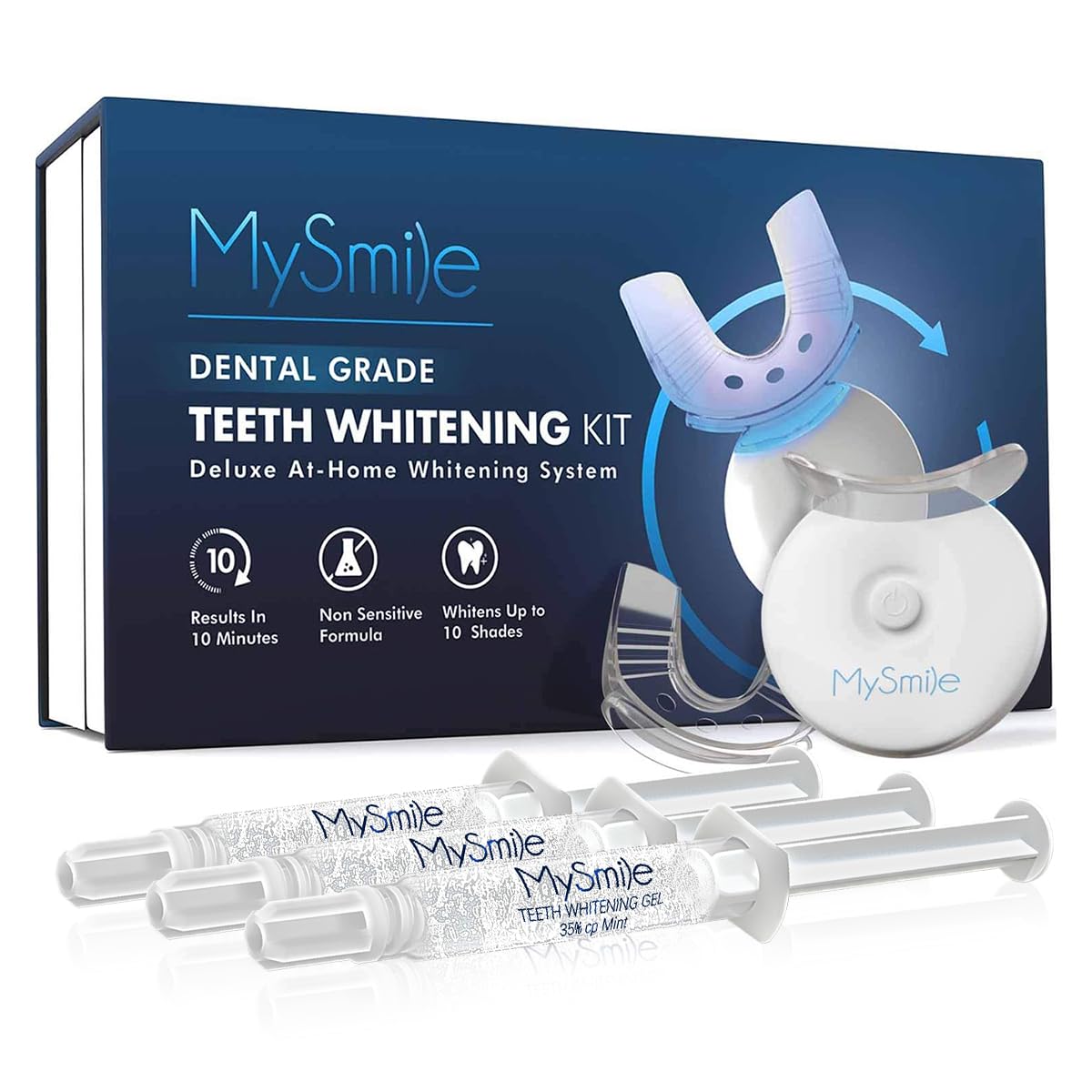 MySmile LED Teeth Whitening Kit packaging and components