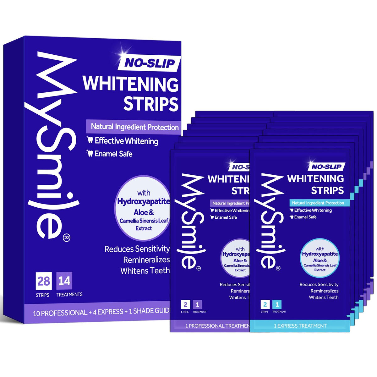 Front packaging of MySmile Teeth Whitening Strips