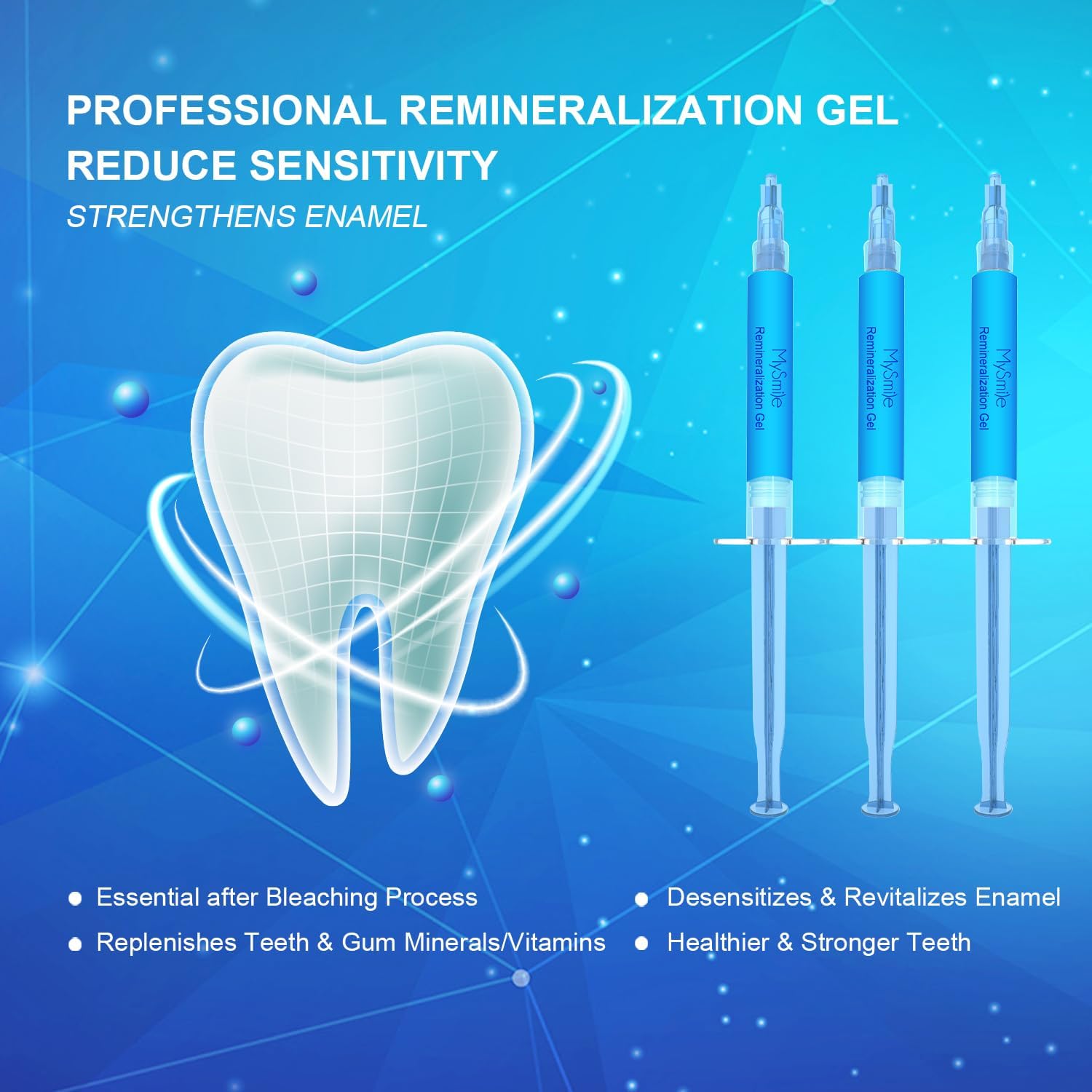 Close-up of MySmile remineralization gel in syringe