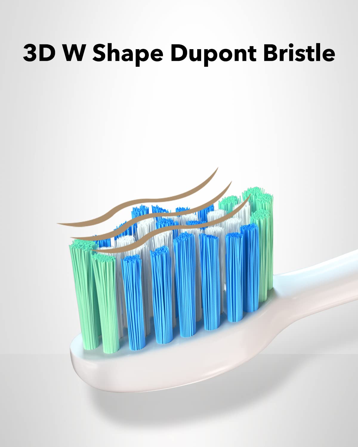 Dupont nylon bristles on MySmile replacement heads