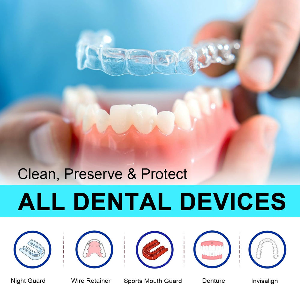 Brighter and clearer dentures after cleaning