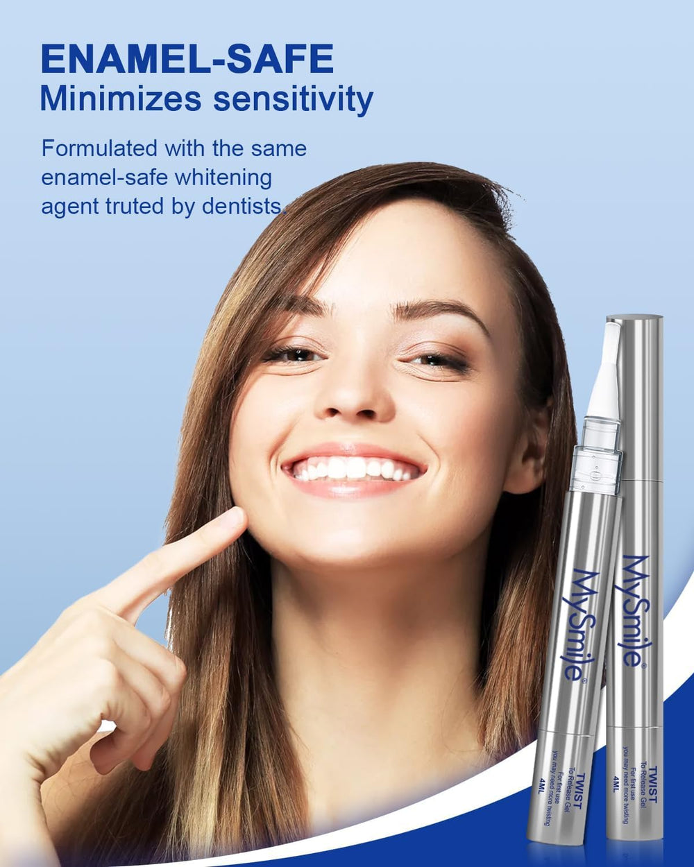 Mint-flavor whitening gel in MySmile pen