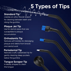 Eight replacement tips for MySmile LP211 water flosser