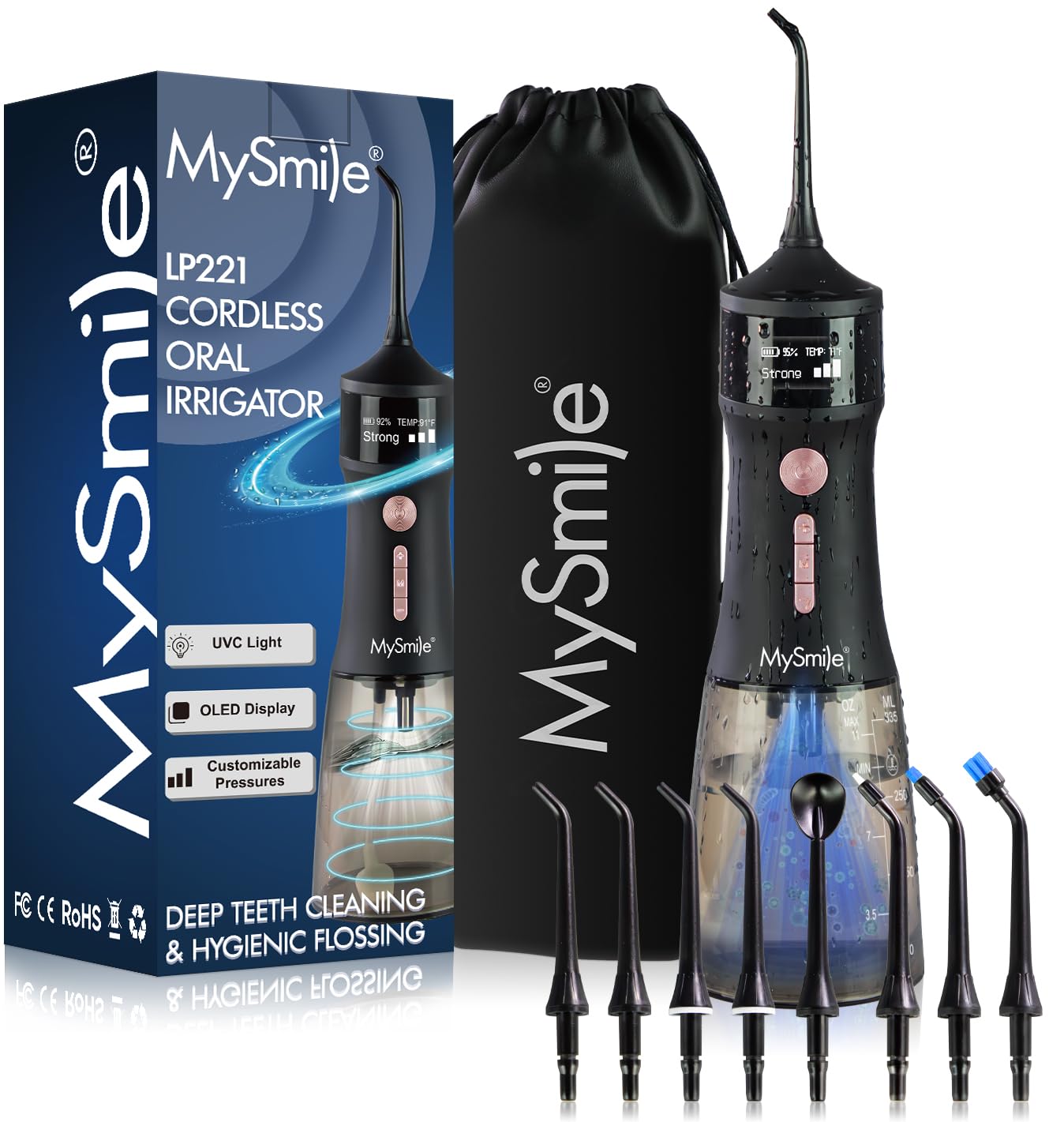 MySmile LP221 Midnight Black – front view
