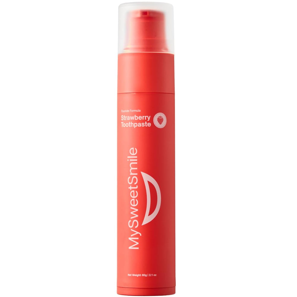 MySweetSmile Strawberry Toothpaste tube front view, 60g