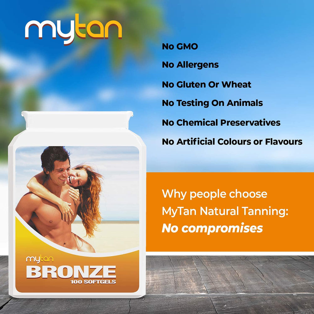 Ireland-based MyTan Natural Tanning brand label with GMP badge