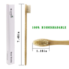Bamboo toothbrush in recyclable packaging