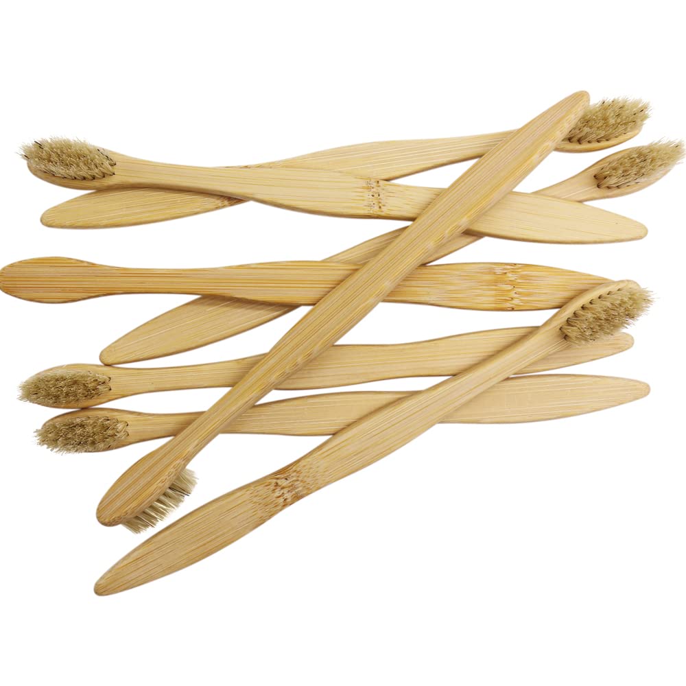 Eco friendly bamboo toothbrush ready for use