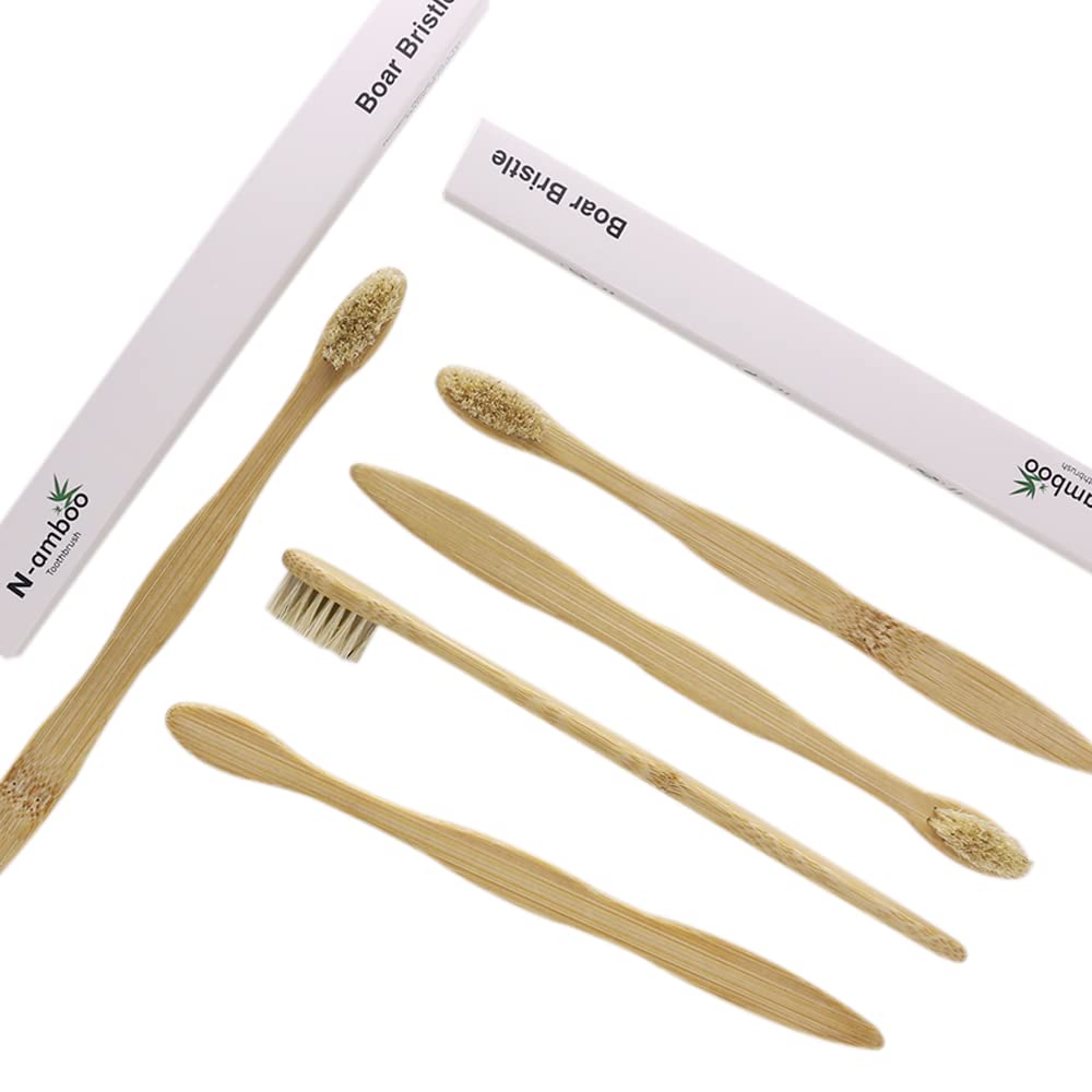 N-amboo eight piece bamboo toothbrush pack