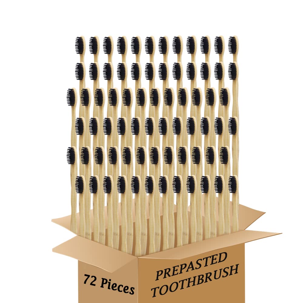 Eco-friendly N-amboo Bamboo Toothbrush with bamboo handle