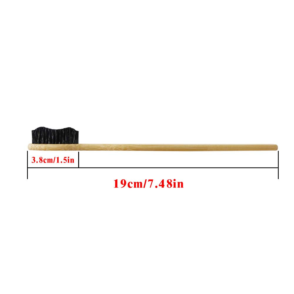 Compact 6.5-inch bamboo toothbrush for easy storage