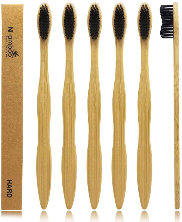 Bamboo handle of N-amboo hard toothbrush
