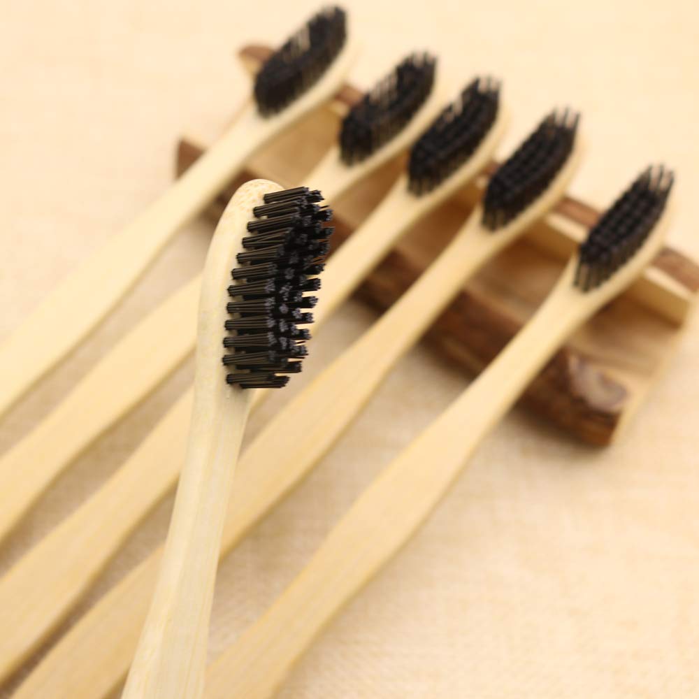 N-amboo bamboo toothbrush in use