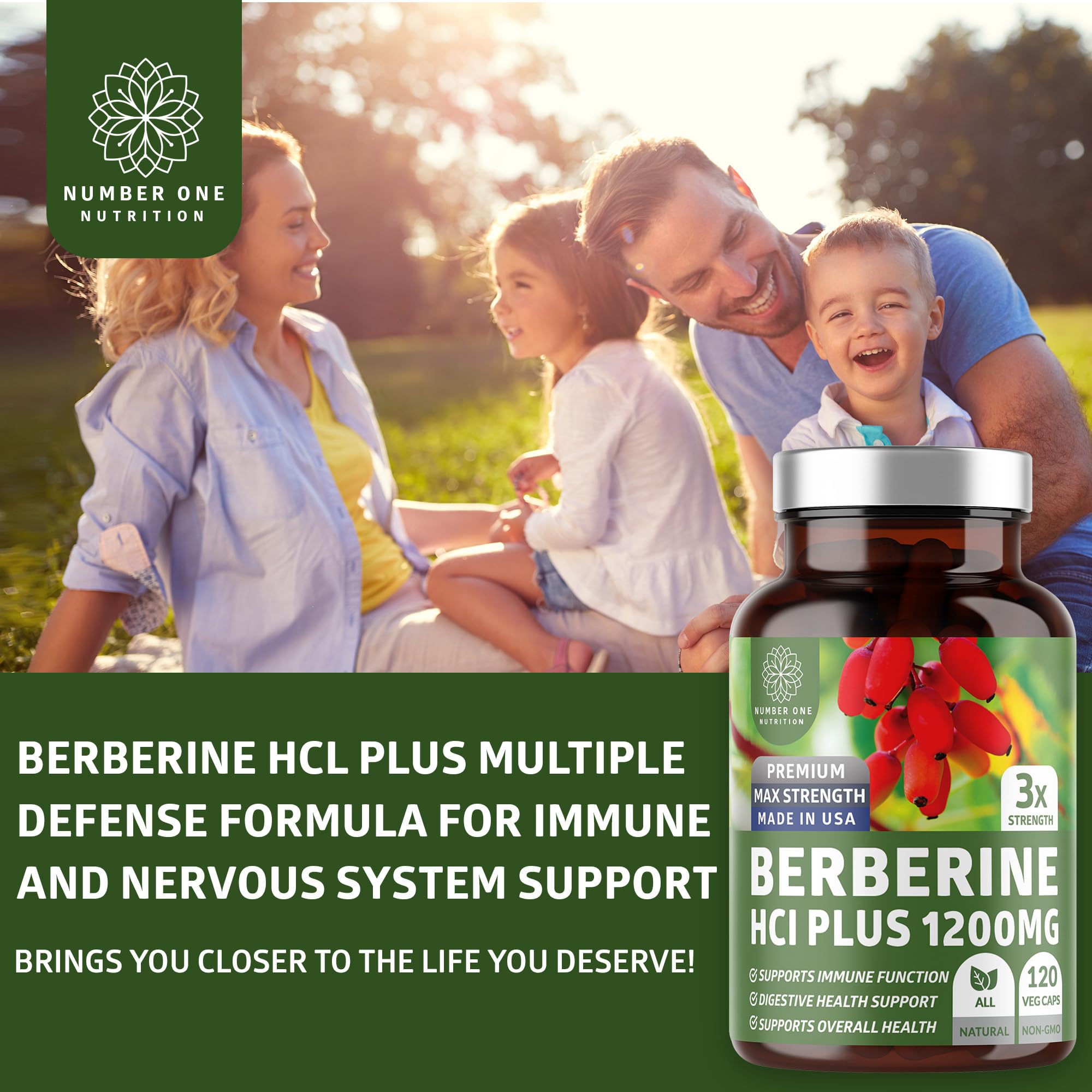 Bottle showing 60 servings per bottle