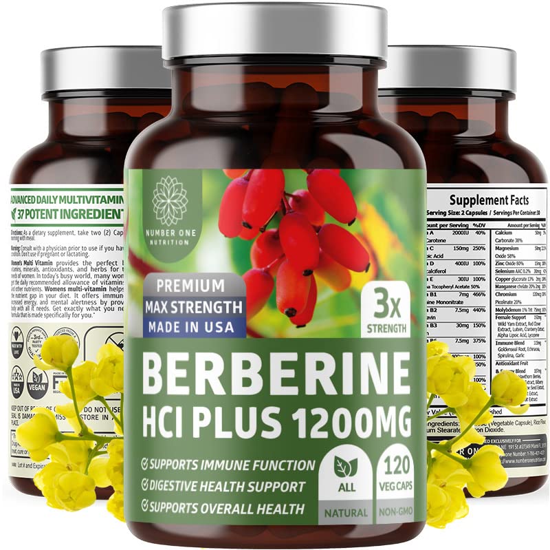 Number One Nutrition N1N Premium Berberine Plus bottle front label