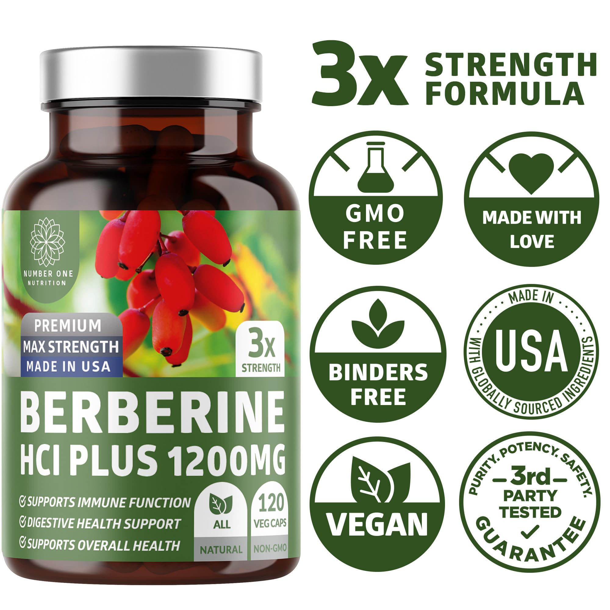 Natural supplement bottle emphasizing safe, natural ingredients