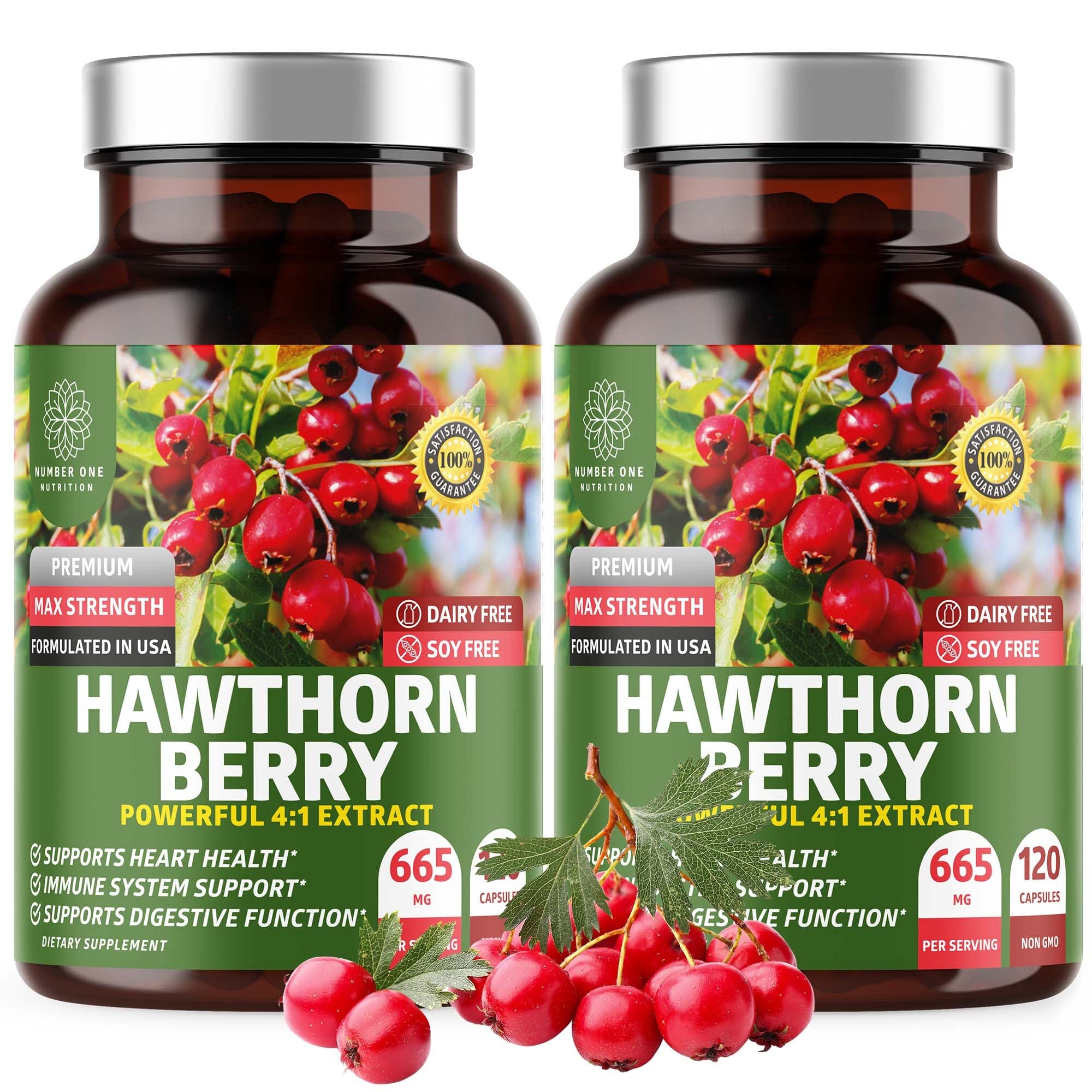 Number One Nutrition Hawthorn Berry Extract 2-Pack product image
